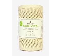 DMC Garn Makramee Garn Nova Vita 4 – Recyceltes Baumwollgarn, Pflanzen-Etikett, 250 g (200 m) – Creme