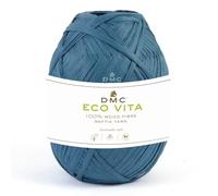 DMC Eco Vita Raffia Yarn, 100% Holzfaser/Bast zum Häkeln u. Stricken, 50 g / 100 m LL, Handwäsche,für Hüte, Taschen u. Accessoires (07 blau)