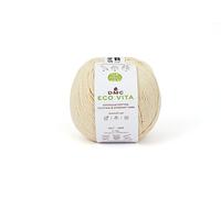 DMC Eco Vita - (003 Creme) - 100 Gramm Knäuel - Recycelte Baumwolle für modische Kleidungsstücke, Hüte, Taschen und Strickzubehör