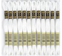 DMC Fadenstickerei, Baumwolle, 6 Stränge, 8,6 m, Weiß, 117 Stück