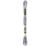 DMC Garn 6-strängiges Stickgarn, Baumwolle, 8 m, Hellstahlgrau, 117-318 (12er-Pack)