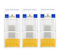 DMC Kreuzstichnadeln, Größe 24, insgesamt 18 Nadeln, 3 Stück