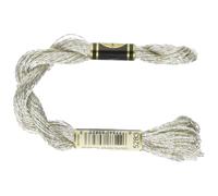 DMC Metallic Pearl Cotton Stränge Größe 5 - 27,3 Yards-Silber