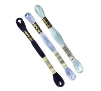 DMC - Set mit 3 Knäueln DMC Stickgarn, 117 MC, 100 % Baumwolle, geeignet für alle Techniken und Untergründe, ideal für Kreuzstich (ASSBLEU)