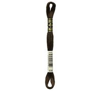 DMC Stickgarn, 6-strängig, Baumwolle, 8 m, ultradunkles Kaffeebraun, 117-938 (12er-Pack)