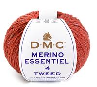 DMC Wolle Strickgarn Handstrickgarn Merino Essentiel 4 Tweed, soft merino blend mit Merinowolle (907 ziegel)