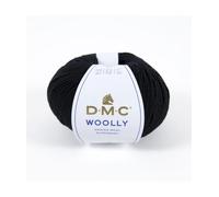 DMC Wolliges Garn Farbe 02, schwarz