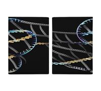 DNA Reisepasshülle mit Kette für Fotos, ultradünn, PU-Leder, Reisedokumenten-Organizer, kompakt, Premium, internationaler US-Pass, Schutzhülle für Damen und Herren