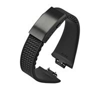 DNDJJM Armband aus Fluorkautschuk, kompatibel mit Tissot PRX Series Super Player 35 mm 40 FKM Damen Herren Uhrenarmband Schnellverschluss und Faltschließe 11 12(Black Black,11mm)
