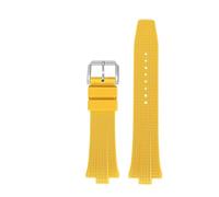 DNDJJM FKM-Uhrenarmband aus Fluorkautschuk, kompatibel mit Citizen TSUYOSA Collection NJ0150 NJ0151ME, Silikon-Uhrenarmbänder for Herren und Damen, bunt(Yellow)