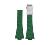 DNDJJM Kompatibel mit 1853 Tissot PRX Fluorkautschukarmband T137 .410 .407 VITON Uhrenarmband 40 mm T137407 T137410 Blau(Green-Silver)