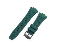 DNDJJM Kompatibel mit dem Tissot PRX-Uhrenarmband Super Player T137.407-410, Gummi-Silikon-Uhrenarmband, 26-12 mm(Green Black buckle)