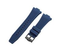DNDJJM Kompatibel mit dem Tissot PRX-Uhrenarmband Super Player T137.407-410, Gummi-Silikon-Uhrenarmband, 26-12 mm(Blue Black)