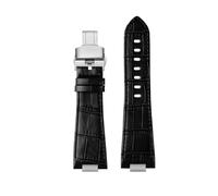 DNDJJM Kompatibel mit Tissot 1853 PRX T137 Serie Riemengürtel Lederarmband T137.407 T137.410 Herrenarmbanduhr Armband 26-12 mm(A Black Folding sk)