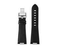 DNDJJM Kompatibel mit Tissot 1853 PRX T137 Serie Riemengürtel Lederarmband T137.407 T137.410 Herrenarmbanduhr Armband 26-12 mm(B Black Folding sk)