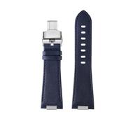 DNDJJM Kompatibel mit Tissot 1853 PRX T137 Serie Riemengürtel Lederarmband T137.407 T137.410 Herrenarmbanduhr Armband 26-12 mm(B Blue Folding sk)