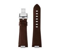 DNDJJM Kompatibel mit Tissot 1853 PRX T137 Serie Riemengürtel Lederarmband T137.407 T137.410 Herrenarmbanduhr Armband 26-12 mm(B Brown Folding sk)