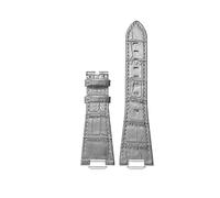 DNDJJM Kompatibel mit Tissot 1853 PRX T137 Serie Riemengürtel Lederarmband T137.407 T137.410 Herrenarmbanduhr Armband 26-12 mm(A Grey no buckle)