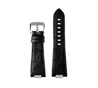 DNDJJM Kompatibel mit Tissot 1853 PRX T137 Serie Riemengürtel Lederarmband T137.407 T137.410 Herrenarmbanduhr Armband 26-12 mm(A Black Pin silver)