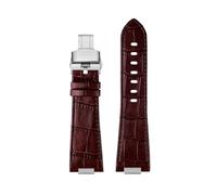 DNDJJM Kompatibel mit Tissot 1853 PRX T137 Serie Riemengürtel Lederarmband T137.407 T137.410 Herrenarmbanduhr Armband 26-12 mm(A Brown Folding sk)