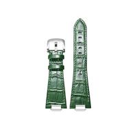 DNDJJM Kompatibel mit Tissot 1853 PRX T137 Serie Riemengürtel Lederarmband T137.407 T137.410 Herrenarmbanduhr Armband 26-12 mm(A Green Pin silver)