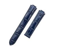 DNDJJM Lederarmband kompatibel mit Cartier Blue Balloon Strap Wsbb0025 Cross W6920085 Rindsleder-Accessoires for Herren und Damen(Blue-No Buckle,12x20mm)