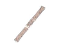 DNDJJM Massives Edelstahl-Uhrenarmband, kompatibel mit Tissot, kompatibel mit Longines, kompatibel mit oder Citizen-Uhrenarmband(Silver Rose Gold,13mm)