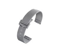 DNDJJM Mesh-Edelstahl-Uhrenarmband, 20 mm, Universal-Loop-Uhrenarmband, Metall-Schnellverschluss, kompatibel mit WD007-Zubehör(22mm)