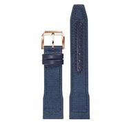 DNDJJM Nylon-Canvas-Uhrenarmband, kompatibel mit AP CODE 11.59 Serie 15210 26393 Gürtel Herren 22 mm(Blue - Rose Gold,22mm)
