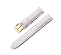 DNDJJM Segeltuch-Uhrenarmband, 18/19/20/22 mm, Schnellverschluss-Lederband, kompatibel mit Omega, kompatibel mit Cartier-Gürtel for Herren(White-Gold Buckle,19mm)