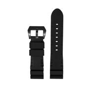 DNDJJM Weiches Silikon-Gummi-Uhrenarmband, kompatibel mit Panerai SUBMERSIBLE PAM 441 359 Serie 22 mm 24 mm Herren-Uhrenarmband, orangefarbenes Uhrenzubehör(Black black,22mm)