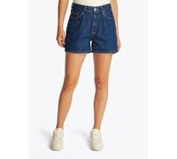 Shorts TOMMY HILFIGER "DNM MINI SHORT HW ACE", Damen, Gr. 25, N-Gr, blau (ace), Denim/Jeans, Obermaterial: 100% Baumwolle, unifarben, casual, normal mini, Hosen, mit ausgestelltem Bein (87743617-25) a
