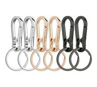 Dnyucen Schlüsselanhänger-Ringe, 24 Stück, Metall-Karabiner-Clip, Schlüsselanhänger, Ringhalter, Organizer, gemischt, Einheitsgröße