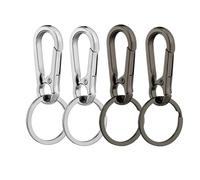 Dnyucen Schlüsselanhänger-Ringe, 28 Stück, Karabiner-Clip, Schlüsselanhänger, Metallform, Schlüsselanhänger für Autoschlüssel, Schwarz, Silber, Einheitsgröße