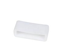 Dnyucen Uhrenarmbandhalter, 42 Stück, bunte Silikon-Uhrenarmbandschlaufen, Gummiring, Armband-Verschluss, Halter, Weiß, 26 mm