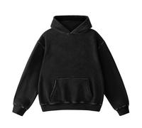 Dnzzs Acid Wash Hoodie für Damen Pullover Übergroße Damen-Mode Hoodies & Sweatshirts Vintage Sweatshirt Schwergewicht, Schwarz, Large