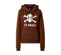 Do You Football FC St. Pauli Hoody Pullover Hoodie Totenkopf Damen Braun (L)