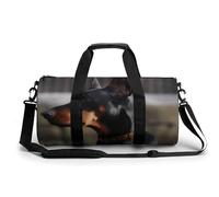 Doberman Turnbeutel für Damen und Herren, wasserabweisend, Reisetasche, leicht, für Reisen, Sport, weiß, 45 cm/22,9 cm/22,9 cm/22,9 cm, weiß, 17.7in/9in/9in