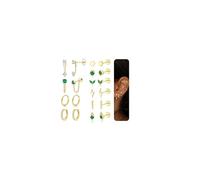 Dochais 10 Paar Ohrringe Gold Set für Damen Helix Piercings Chirurgenstahl Ohrringe Creolen Gold CZ Ohrstecker Klein Ohrpiercing Knorpel Cartilage Conch Tragus Rook Piercing Ohr Schmuck C