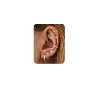 Dochais 7 Paar Ohrringe Silber Set für Damen Helix Piercings Chirurgenstahl Ohrringe Creolen Silber Hypoallergene CZ Ohrstecker Klein Ohrpiercing Knorpel Cartilage Conch Tragus Piercing Ohr Schmuck A