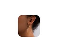 Dochais Silber 925 Ohrringe Gold Creolen Minimalistische 14K Gold Creolen Hypoallergene Ohrring für Damen Frauen Mädchen(Gold2)