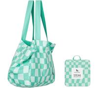 Dock & Bay - Strandtasche grün Check Mate