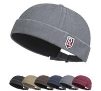 Docker Cap Herren Damen Mütze Seemannsmütze Kappe Ohne Schirm Beanie Verstellbarer Cotton Docker Cap Hafenmütze Original Dockermütze Herren Sommer Brimless Hat Seemannskappe