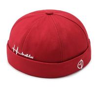 Docker MüTze Sommer Herren Verstellbar Cap100% Baumwolle Damen Cotton Docker Cap Seemannsmütze Hafenmütze Original Dockermütze Herren Sommer Brimless Hat Kopfbedeckung Seemannskappe