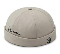 Docker MüTze Sommer Herren Verstellbar Cap100% Baumwolle Damen Cotton Docker Cap Seemannsmütze Hafenmütze Original Dockermütze Herren Sommer Brimless Hat Kopfbedeckung Seemannskappe