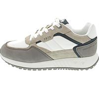 Sneaker DOCKERS BY GERLI, Herren, Gr. 45, weiß (weiß kombiniert), Leder, Textil, Schuhe Sneaker, Schnürschuh, Casual Schuh, Freitzeitschuh weich gepolstert (65048058-45)