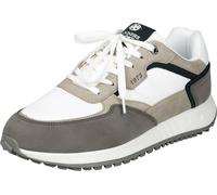 Sneaker DOCKERS BY GERLI, Herren, Gr. 45, weiß (weiß kombiniert), Leder, Textil, Schuhe Sneaker, Schnürschuh, Casual Schuh, Freitzeitschuh weich gepolstert (65048058-45)