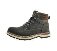 Dockers by Gerli Herren Combat Boots, Männer Stiefeletten,warm gefüttert,Winterstiefel,Winterschuhe,Bootee,Booties,Dunkelbraun,44 EU