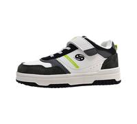 Sneaker DOCKERS BY GERLI, Mädchen, Gr. 35, grau (grau, grün), Lederimitat, Schuhe Sneaker, Retro Sneaker, Basketsneaker, Freizeitschuh mit Klettverschluss (21203537-35) grau, grün