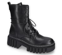 Dockers by Gerli Damen Plateau Stiefeletten Schwarz, Schuhgröße:EUR 40